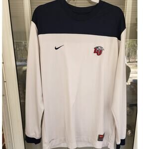 Nike Liberty University Flames Team Dri-Fit L Long Sleeve White Graphic Logo